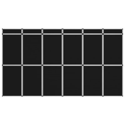 vidaXL Promotiewand met 18 panelen inklapbaar 362x200 cm zwart