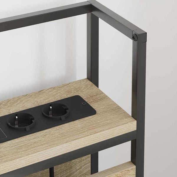 vidaXL Opberghoofdbord met plank Sonoma eiken 75 cm Bewerkt hout