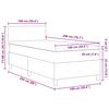 vidaXL Boxspringbed Cr&egrave;me en Wit 100 x 200 cm Katoen Stof