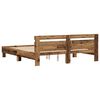 vidaXL Bedframe met hoofdeinde Oud hout 200 x 200 cm Bewerkt hout