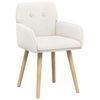 vidaXL Eettafelstoelen 2 st Boucl&eacute; Cr&egrave;mekleurig 59 x 57 x 85 cm