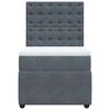 vidaXL Boxspring met matras fluweel donkergrijs 100x200 cm