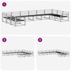 vidaXL Buiten bankenset 10 pcs Naturel Massief Acaciahout