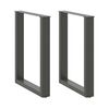 vidaXL Eettafelpoten 2 st U-vormig 70x(72-73) cm staal antraciet