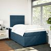 vidaXL Boxspring met matras fluweel blauw 120x190 cm