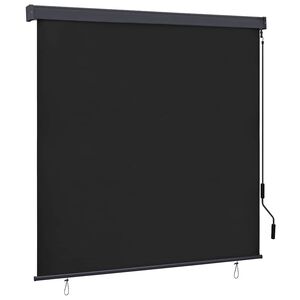 vidaXL Rolgordijn Antracietkleurig 180 x 250 cm Stof en Aluminium