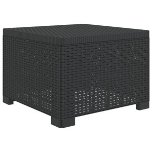 vidaXL E&eacute;npersoons Tuinbank Rattan Look PP Antraciet 55 x 55 x 39 cm