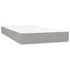 vidaXL Boxspring met matras stof lichtgrijs 120x190 cm
