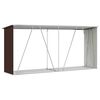 vidaXL Haardhoutschuur 330x84x152 cm gegalvaniseerd staal bruin