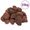vidaXL Lavastenen 25 kg 5-8 cm rood