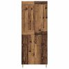 vidaXL Hoge kast Oud Hout 69,5 x 34 x 180 cm Bewerkt hout