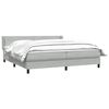 vidaXL Boxspring met matras fluweel lichtgrijs 180x210 cm