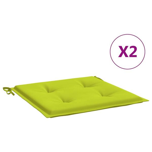 vidaXL Tuinstoelkussens 2 st 40x40x4 cm oxford stof felgroen