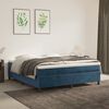 vidaXL Boxspring bed 160x200 cm fluweel donkerblauw