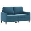 vidaXL 2-delige Loungeset met kussens fluweel blauw