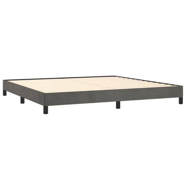 vidaXL Bedframe zonder matras 200x200 cm fluweel donkergrijs