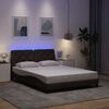 vidaXL Bedframe met LED zonder matras 120x200 cm stof donkerbruin