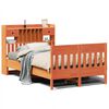 vidaXL Bedframe zonder matras massief grenenhout wasbruin 135x190 cm