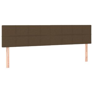 vidaXL Hoofdborden 180x5x78/88 cm stof donkerbruin