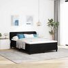 vidaXL Boxspringbed met matras met hoofdeinde Zwart 140 x 190 cm Stof