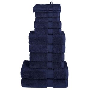 vidaXL 12-delige Handdoekenset SOLUND 600 g/m&sup2; marineblauw