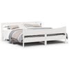 vidaXL Bedframe met hoofdbord massief grenenhout wit 200x200 cm