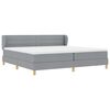 vidaXL Boxspringbed met matras Lichtgrijs 200 x 200 cm Stof