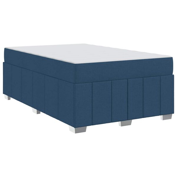 vidaXL Bedframe met matras Blauw 120 x 200 cm Stof