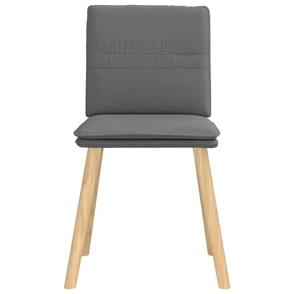 vidaXL Eetkamerstoelen 6 st stof donkergrijs