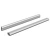 vidaXL Kaststaaf 2 st Zilver 464 x 15 x 29 mm Aluminium Legering