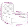 vidaXL Boxspring met matras en LED stof donkerbruin 100x200 cm