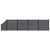 vidaXL Hek set 5 st 792 x 186 cm WPC en Aluminium Grijs