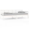 vidaXL Slaapbank massief grenenhout wit 90x200 cm