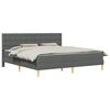 vidaXL Bedframe met matras Donkergrijs 200 x 200 cm Stof
