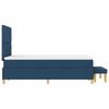 vidaXL Boxspring bed met matras met hoofdeinde Blauw 120 x 190 cm Stof