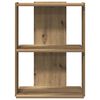 vidaXL Boekenkast 3-laags 60x30x80 cm bewerkt hout artisanaal eiken