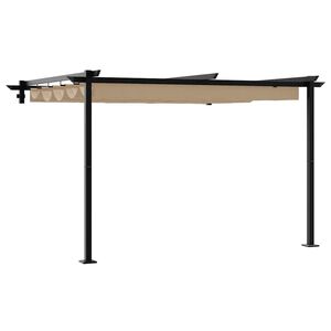 vidaXL Paviljoen 300 x 300 x 200 cm Taupe Polyester