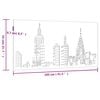 vidaXL Wanddecoratie tuin skyline-ontwerp 105x55 cm cortenstaal