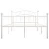 vidaXL Bedframe metaal wit 140x200 cm