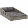 vidaXL Tuinbed 110x200 cm poly rattan grijs