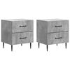 vidaXL Nachtkastje 2 st Betongrijs 43 x 34,5 x 47,5 cm Bewerkt hout