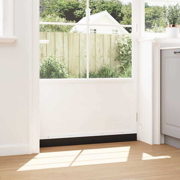 vidaXL Schroefbare Deurborstelafsluitingen 12 pcs Wit 100 cm