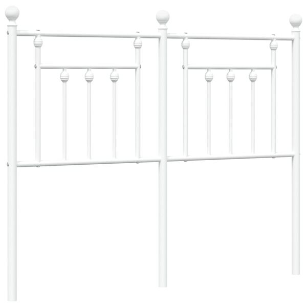 vidaXL Hoofdbord 120 cm metaal wit