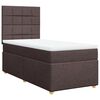 vidaXL Boxspring met matras stof donkerbruin 90x190 cm