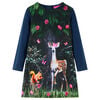 Kinderjurk met lange mouwen 116 marineblauw