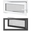 vidaXL Kelderraam RISOR 100 x 50 cm PVC en glas Antracietkleurig