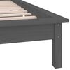 vidaXL Bedframe LED massief hout grijs 90x190 cm