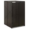 vidaXL Containerberging driedubbel 207x80x117 cm poly rattan zwart