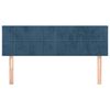 vidaXL Hoofdborden 2 st 72x5x78/88 cm fluweel donkerblauw