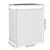 vidaXL Wasmand met deksel 46x33x60 cm poly rattan grijs